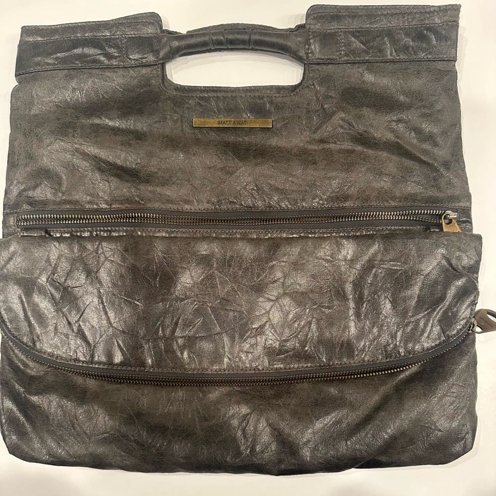 Matt & Nat Black Briefcase with Sophisticated Design